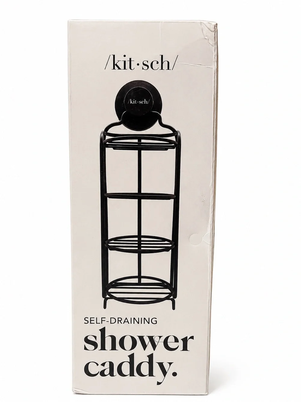 Kitsch Self-Draining Shower Caddy Black Bathroom Organizer NIB